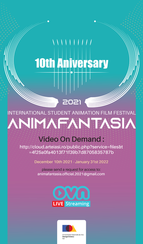 International Student Animation Film Festival Animafantasia 2021 -  Universitatea Națională de Arte 